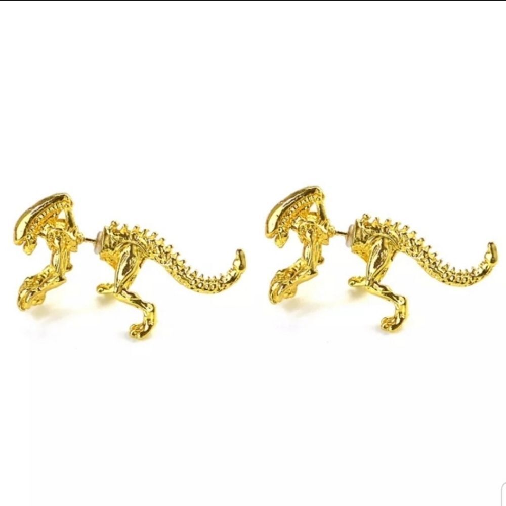 Alien Vs. Predator Earrings In Gold